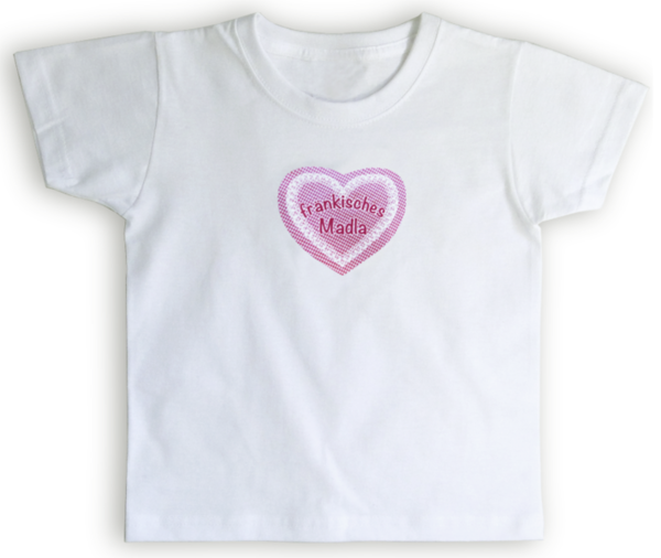 Kinder T-Shirt Fränkisches Madla pink
