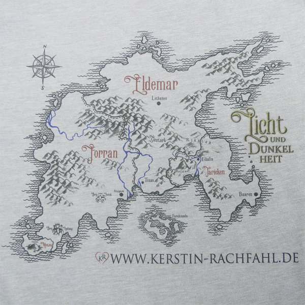 Landkarte Alurin, Herren T-Shirt HD